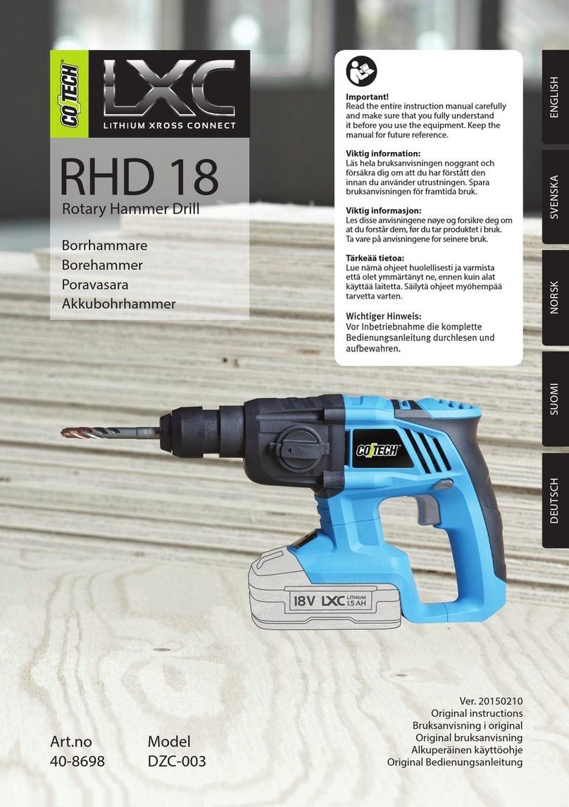 CO/Tech RHD 18 DZC-003 User manual