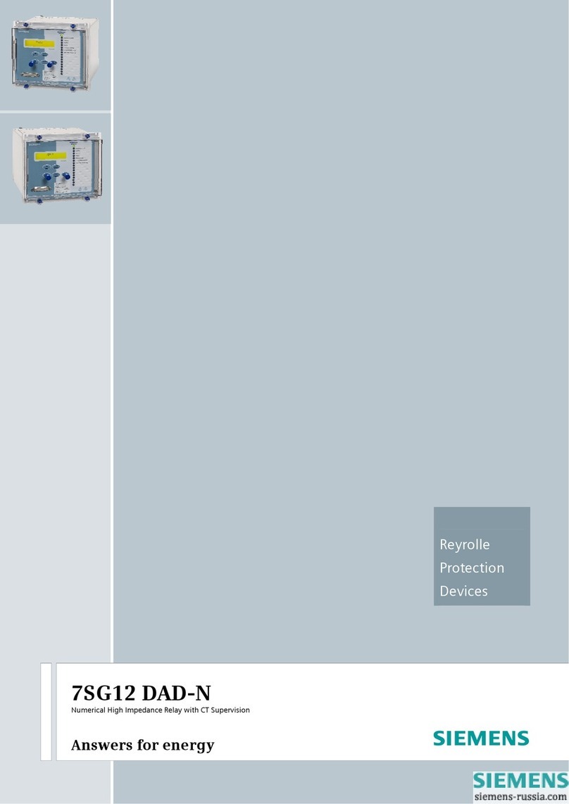 Siemens 7SG12 DAD-N User manual