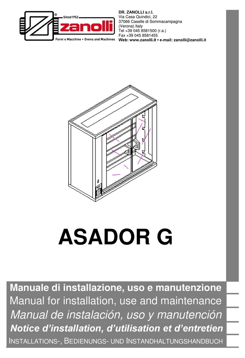 Dr. Zanolli ASADOR G Installation, use and maintenance guide Dr. Zanolli ASADOR G Installation, use and maintenance guide