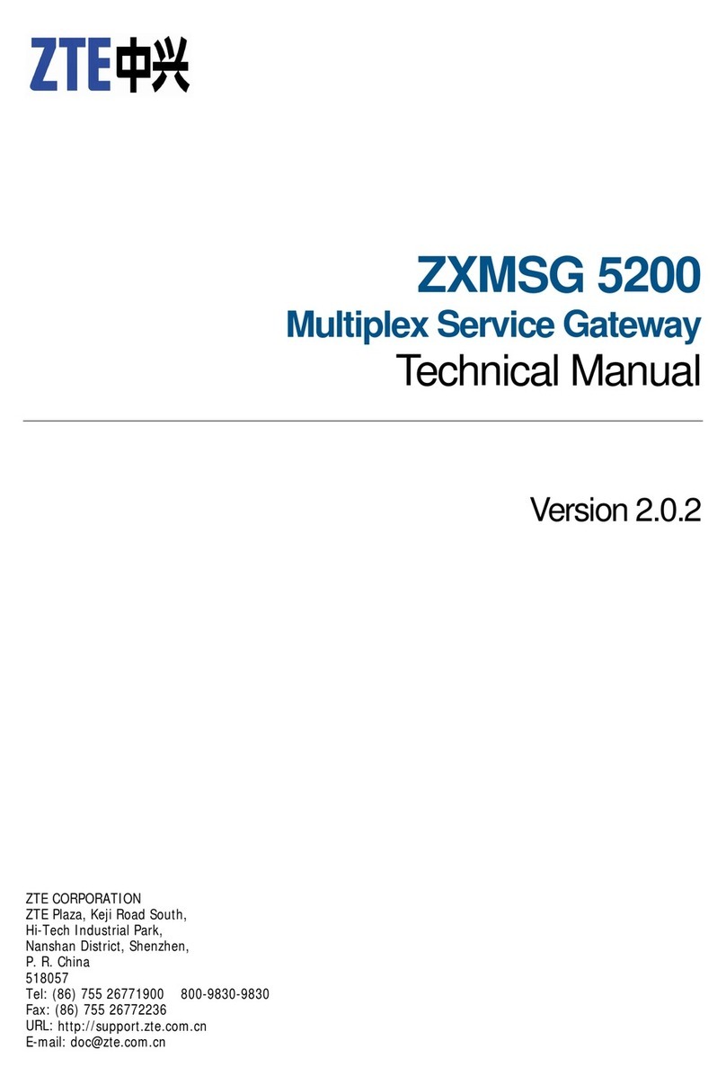 Zte zxmsg 5200 User manual
