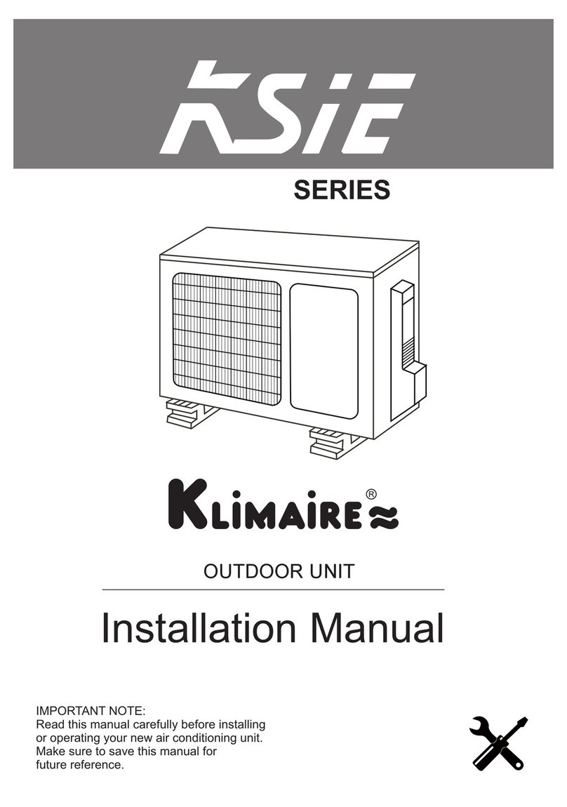 Klimaire ksie series User manual Klimaire ksie series User manual