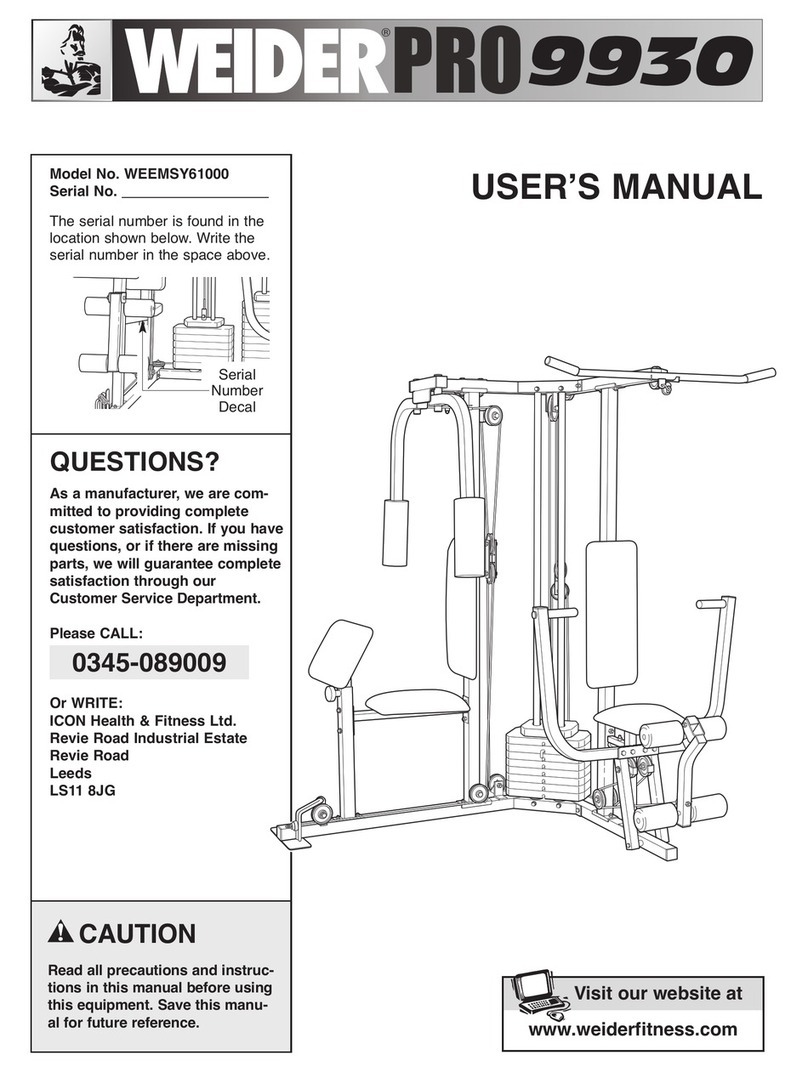 WeiderPro weiderpro 9930 User manual WeiderPro weiderpro 9930 User manual