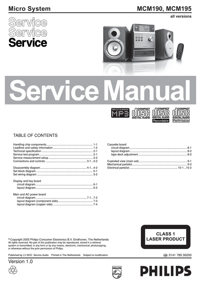 Philips MCM190 Service manual