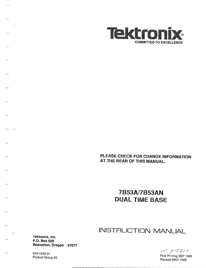 Tektronix 7B53A User manual