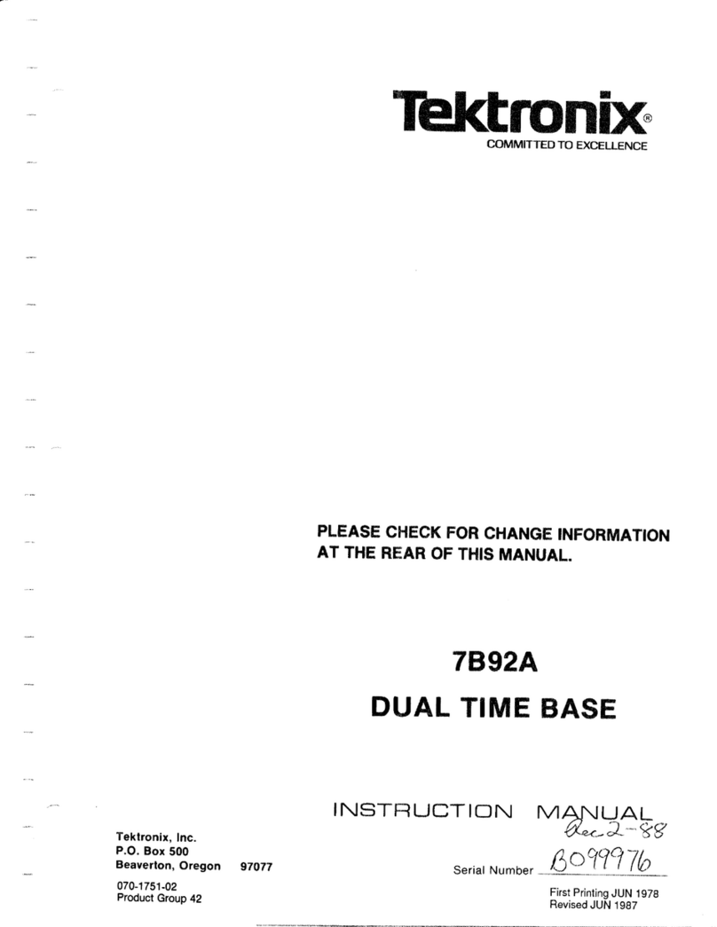 Tektronix 7B92A User manual