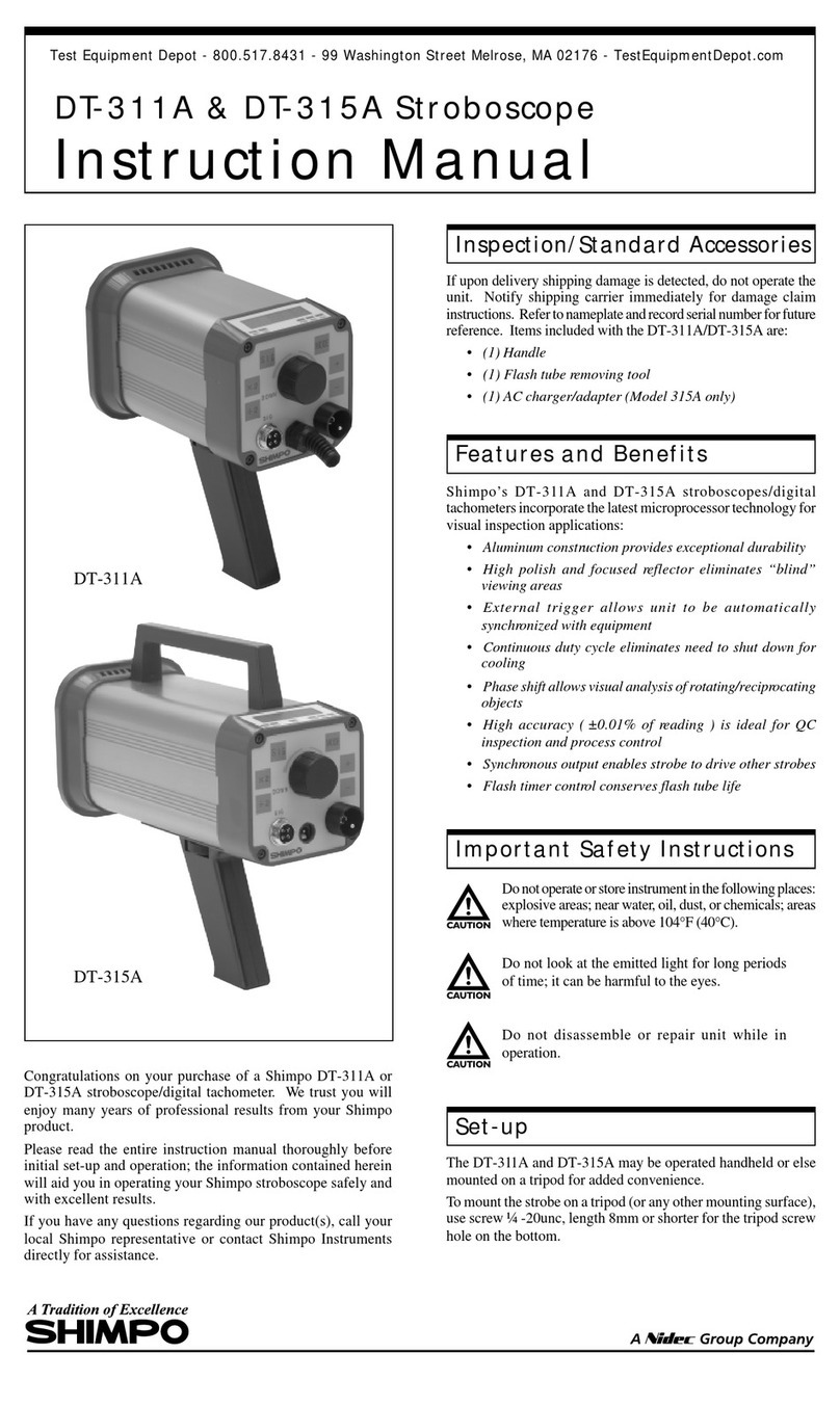 Shimpo DT-311A instruction manual