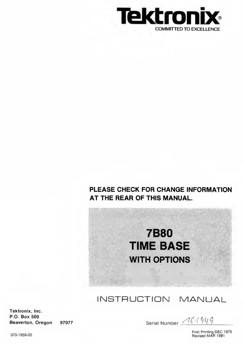 Tektronix 7B80 User manual