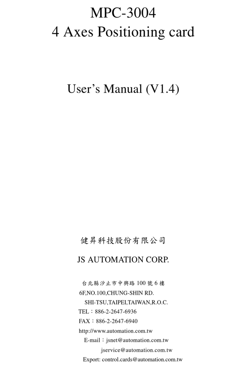 JS Automation Corp MPC-3004 user manual
