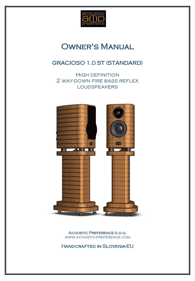 Acoustic Preference GRACIOSO 1.0 ST (STANDARD) owner's manual