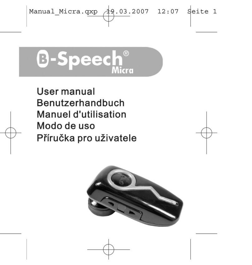 B-Speech Micra User manual