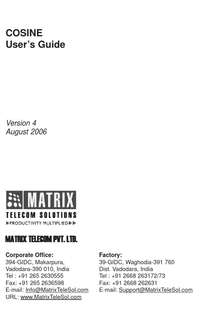 Matrix Telecom COSINE-64P user guide
