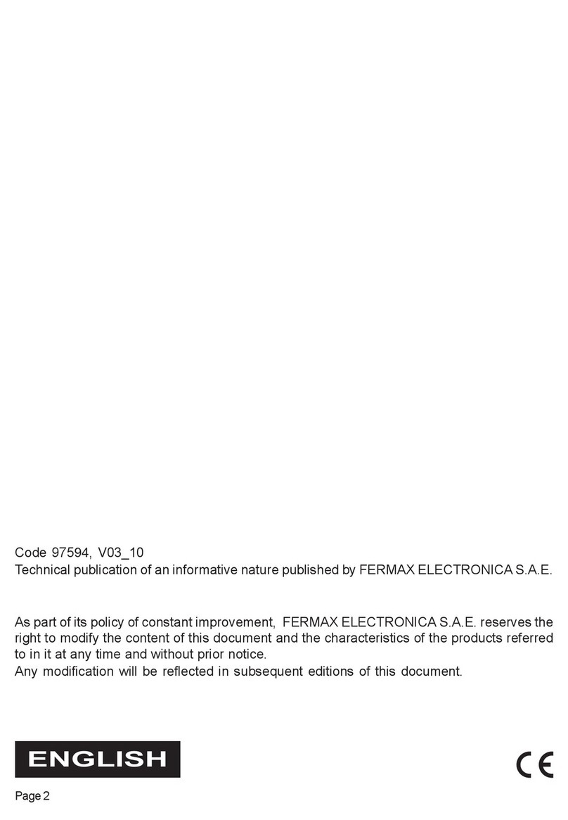 Fermax TX 1010 User manual