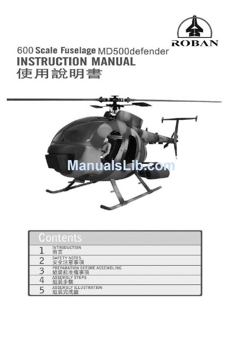 Roban 600 scale fuselage User manual