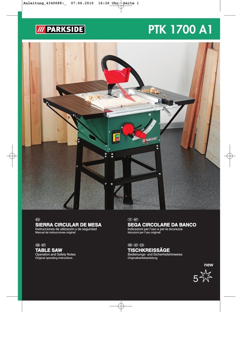 Parkside PTK 1700 A1 Operation and safety notes