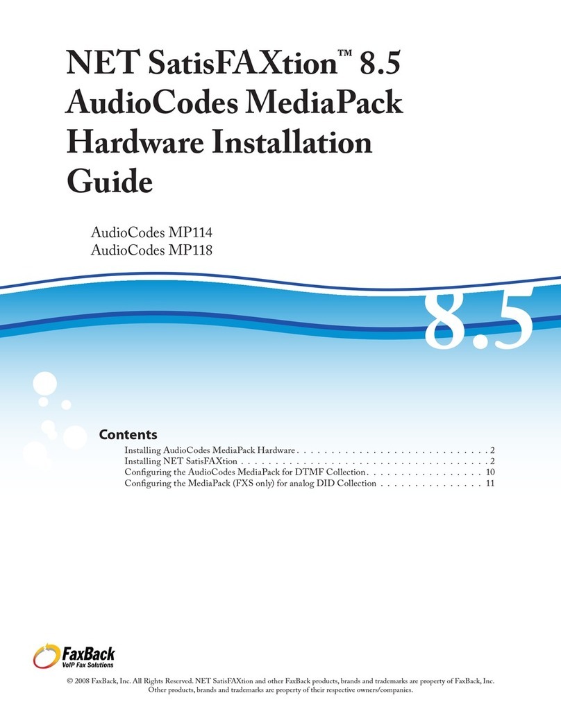 FaxBack AudioCodes MP114 Manual