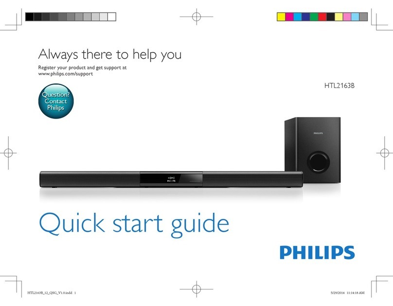 Philips HTL2163B quick start guide