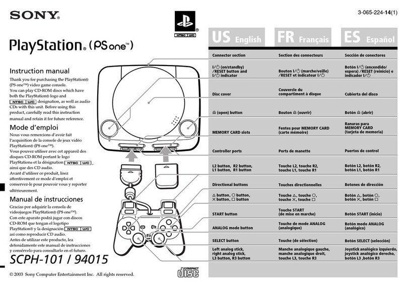 Sony playstation 2 scph101 User manual