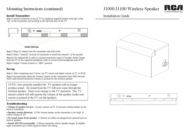 RCA j1000 User manual