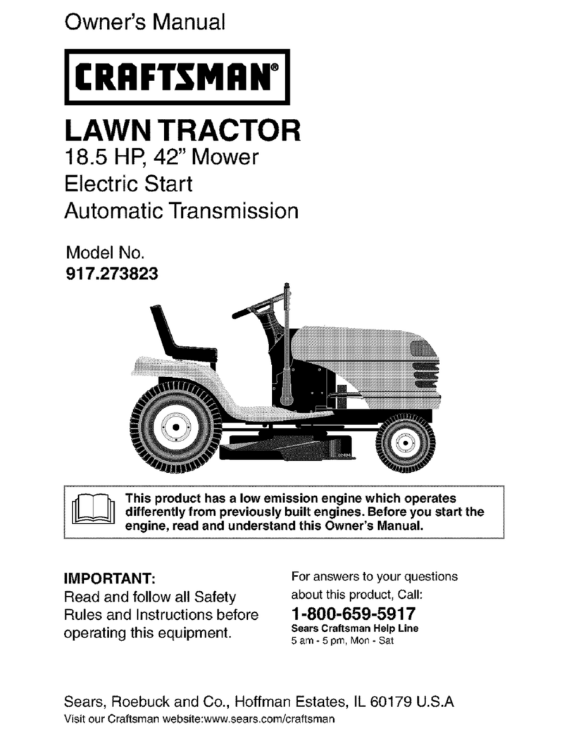 Crafstman 917.273823 18.5 HE User manual Crafstman 917.273823 18.5 HE User manual