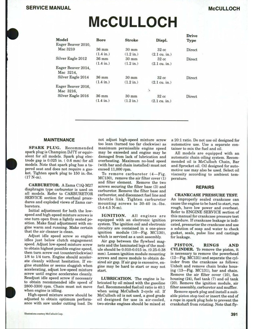McCulloch mac 3214 User manual