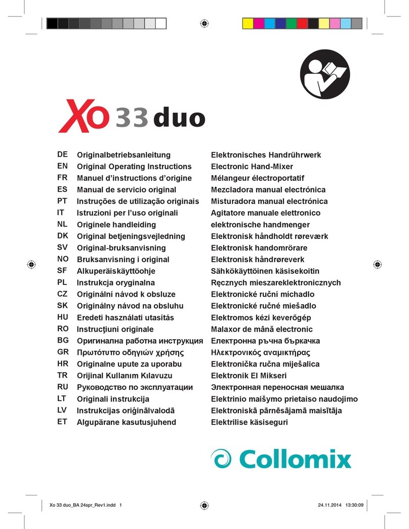 Collomix Xo 55 duo MKD 120 HF operating instructions