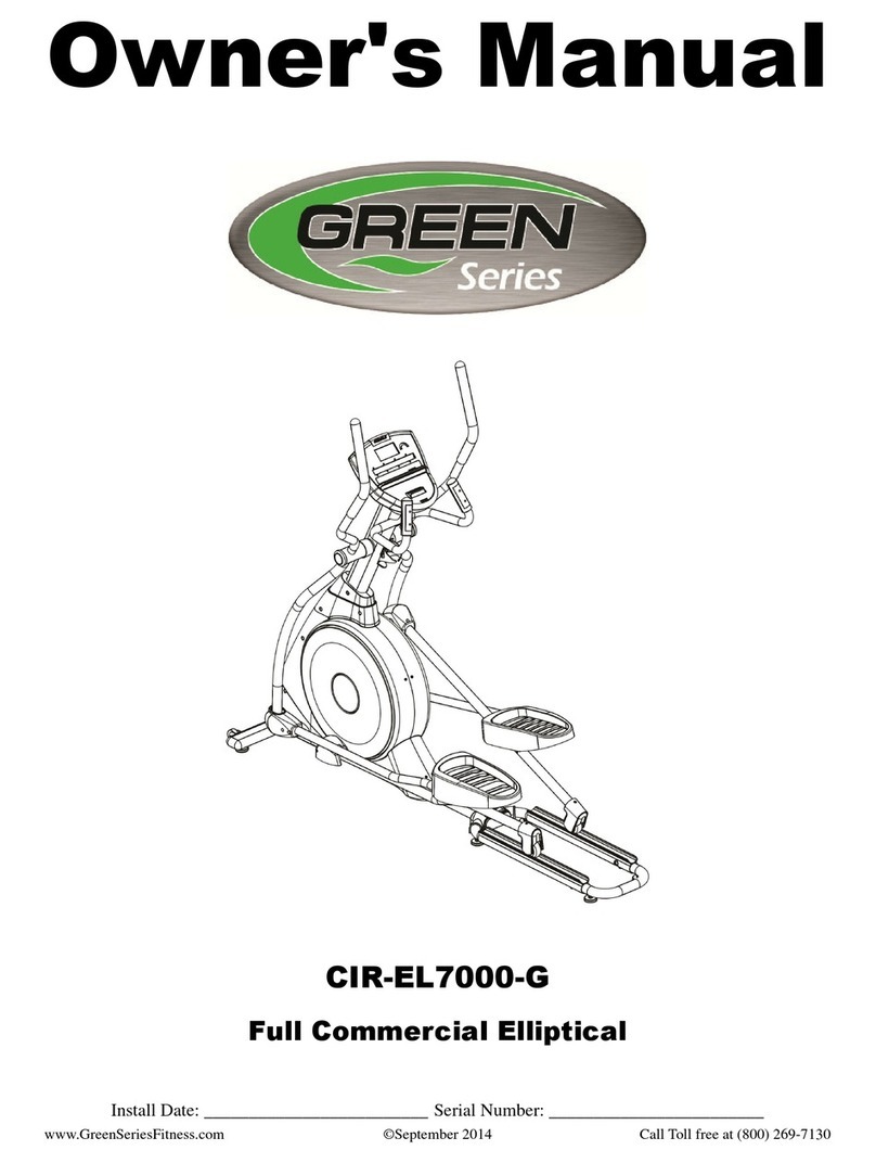 GREEN SERIES FITNESS CIR-EL7000-G owner's guide