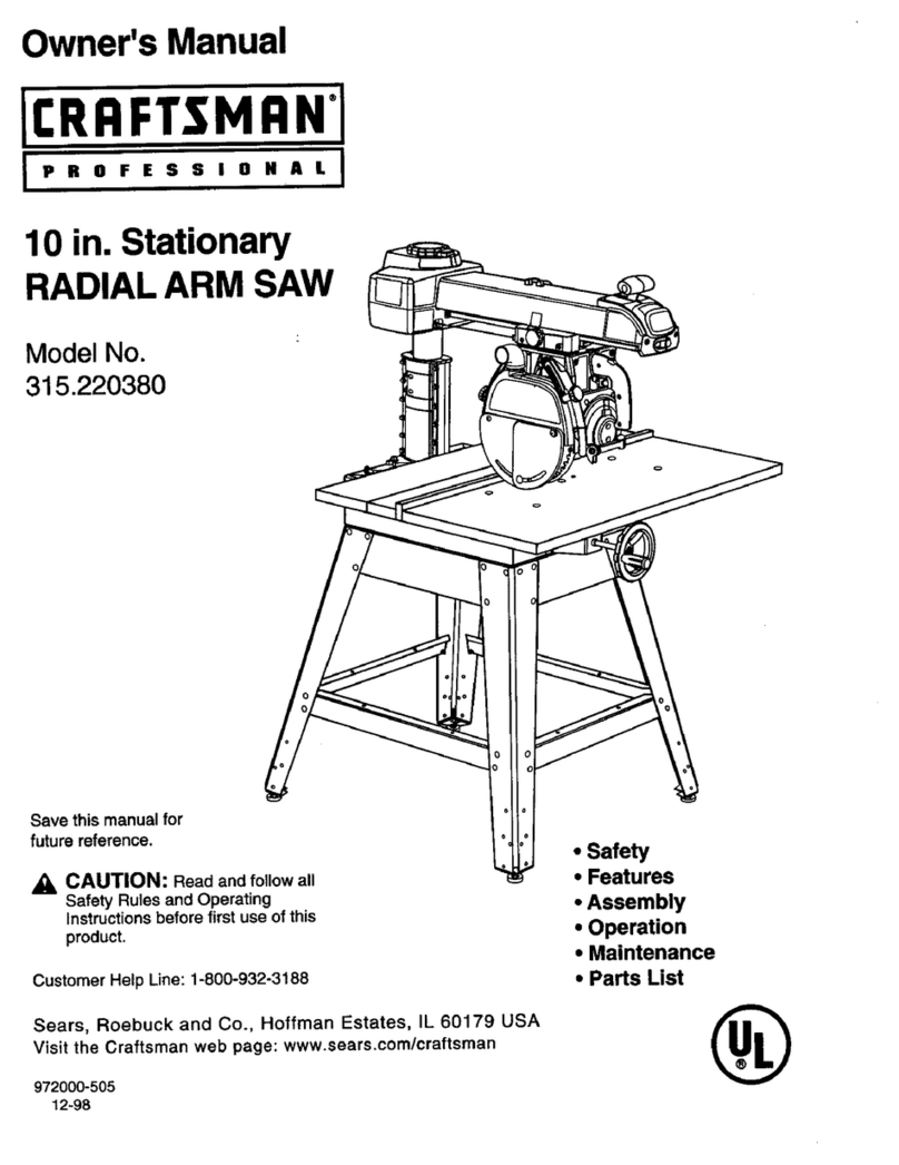 Crafstman 315.220380 owner's manual