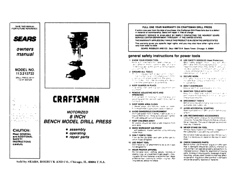 Craftsman 113.213722 User manual