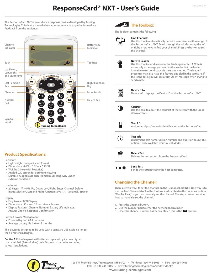 Turning Technologies ResponseCard NXT user guide