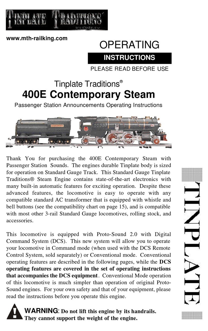 Tinplate Traditions 400e operating instructions