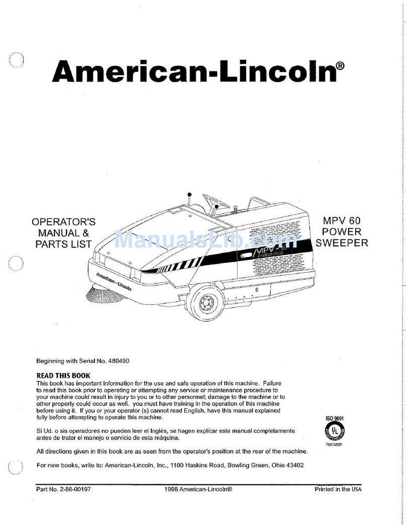 American-Lincoln MPV 60 Operator's manual