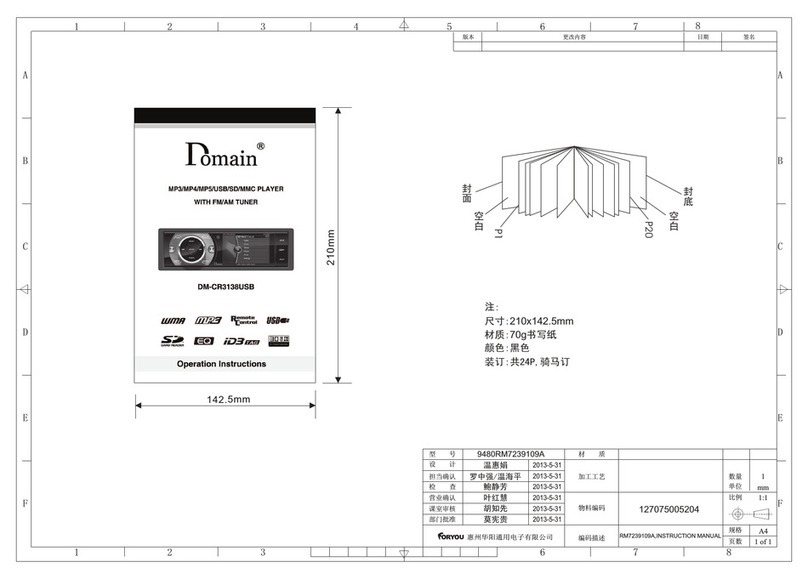 Domain DM-CR3138USB Operation instructions