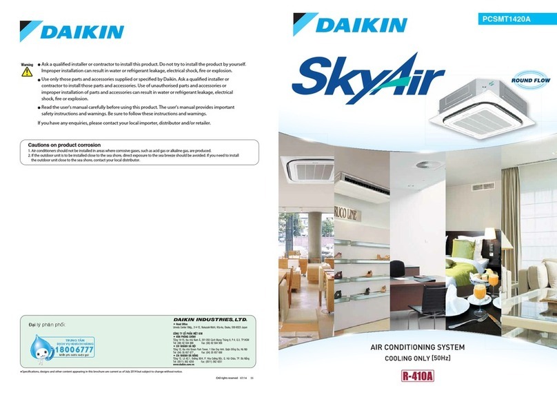 Daikin PCSMT1420A User manual