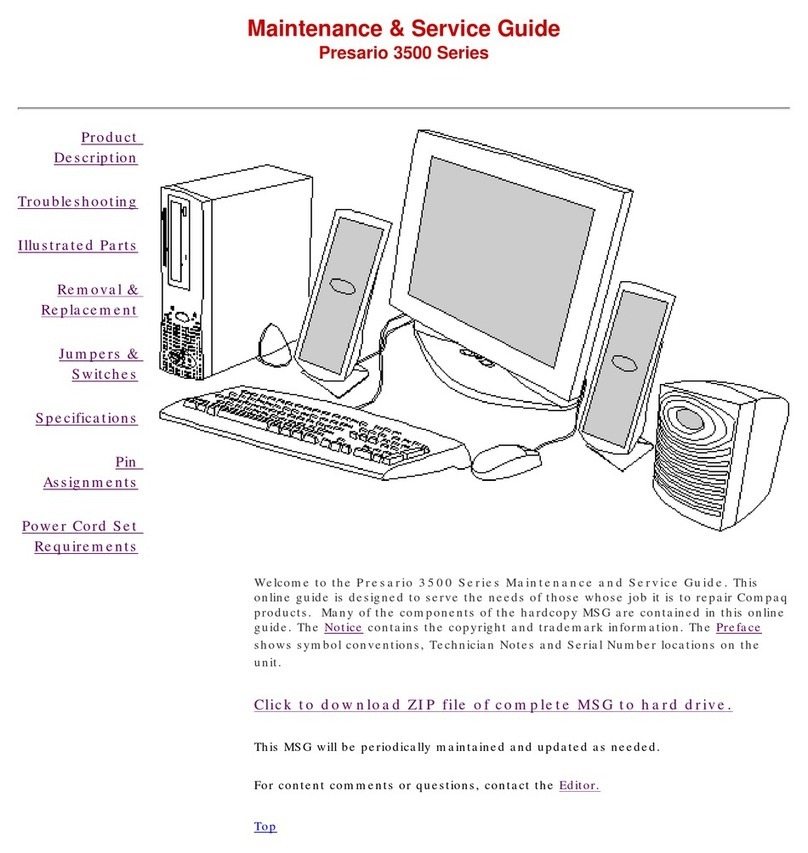 Compaq Presario 3500 Series User manual