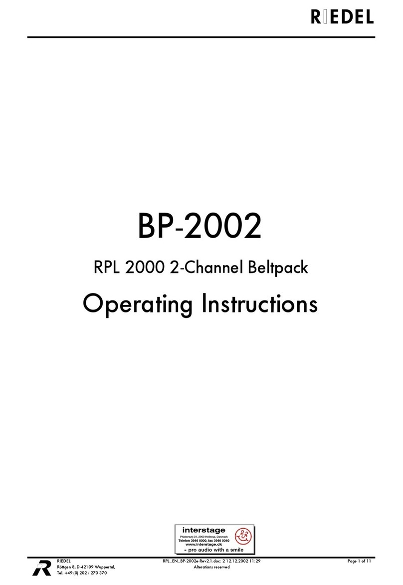 Riedel BP-2002 operating instructions