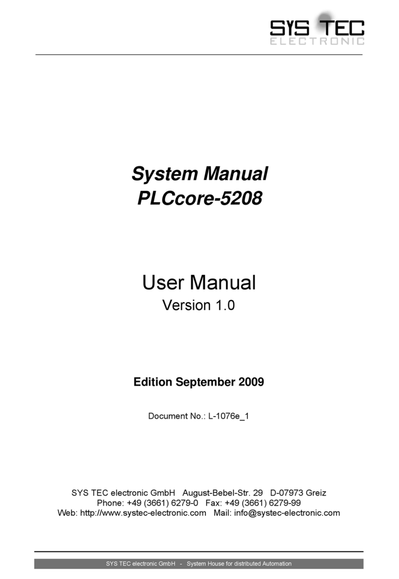 Sys Tec Electronic PLCcore-5208 user manual