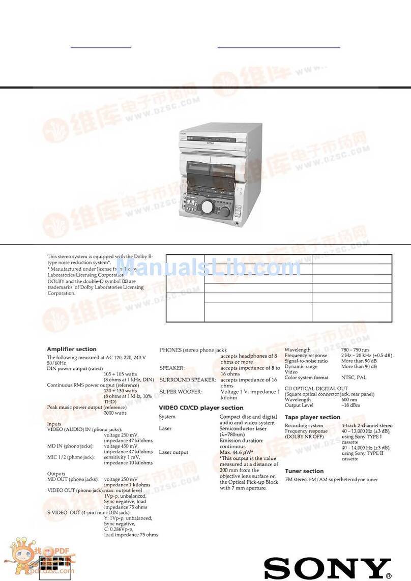 Sony HCD-V818 User manual