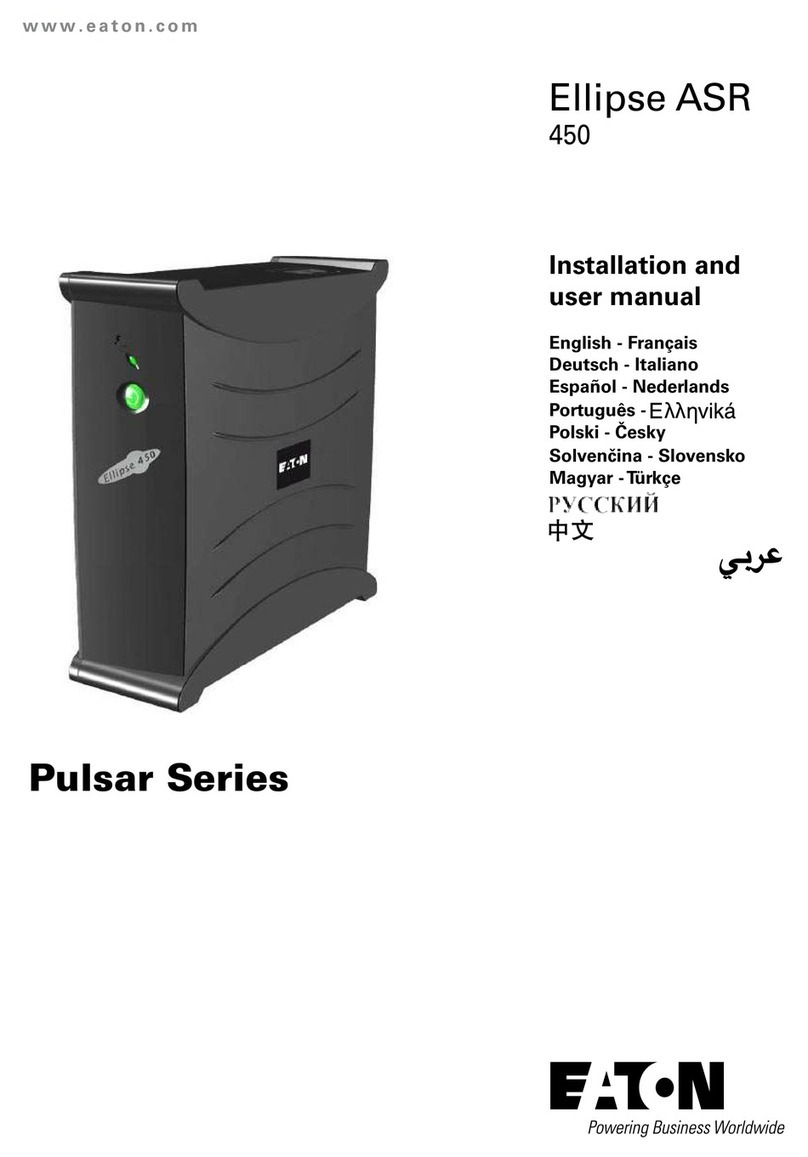 Eaton Ellipse ASR 450 Installation and user manual