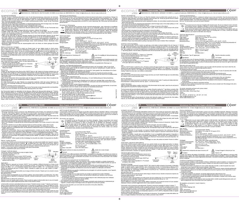 Medisana TM-60E User manual