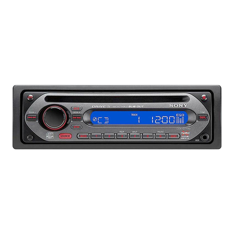 Sony CDX-GT10W - Fm/am Compact Disc Player Service manual