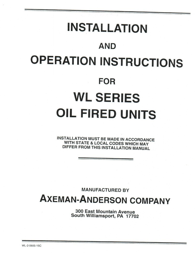 Axeman-Anderson WL series Installation and operation instructions
