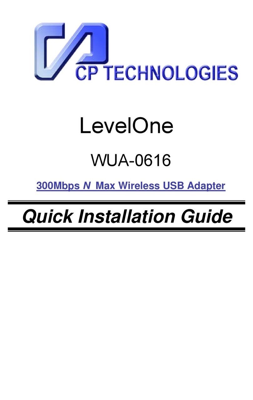 CP TECHNOLOGIES LevelOne WUA-0616 Quick installation guide