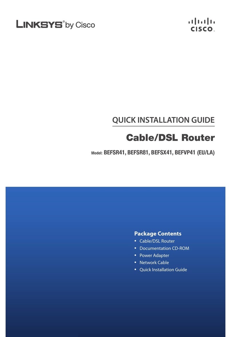 Linksys BEFSR41 - EtherFast Cable/DSL Router User manual