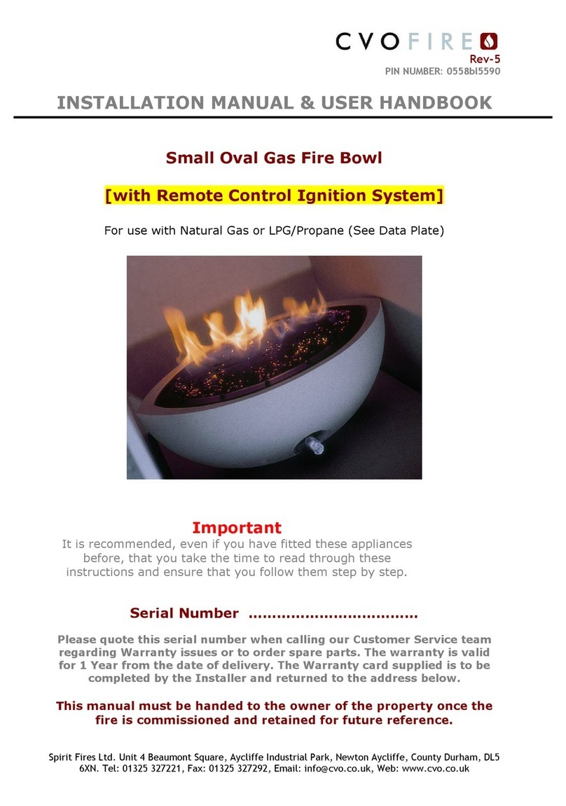 CVO Fire 0558bl5590 Installation manual & users guide