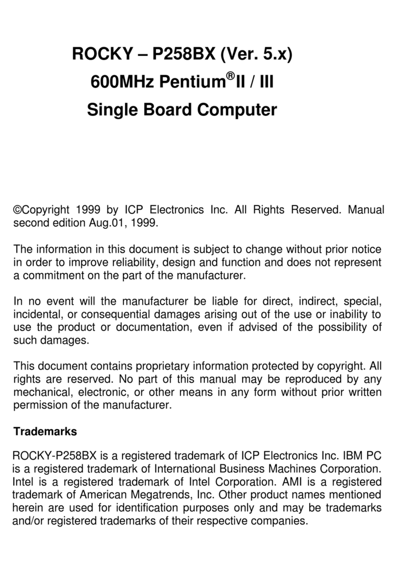 ICP Electronics ROCKY-P258BX user manual
