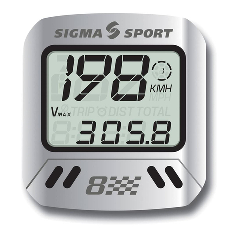SIGMA SPORT SPEEDMASTER MC 8 User manual