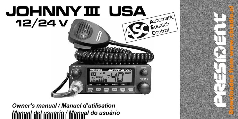 PRESIDENT JOHNNY III USA User manual