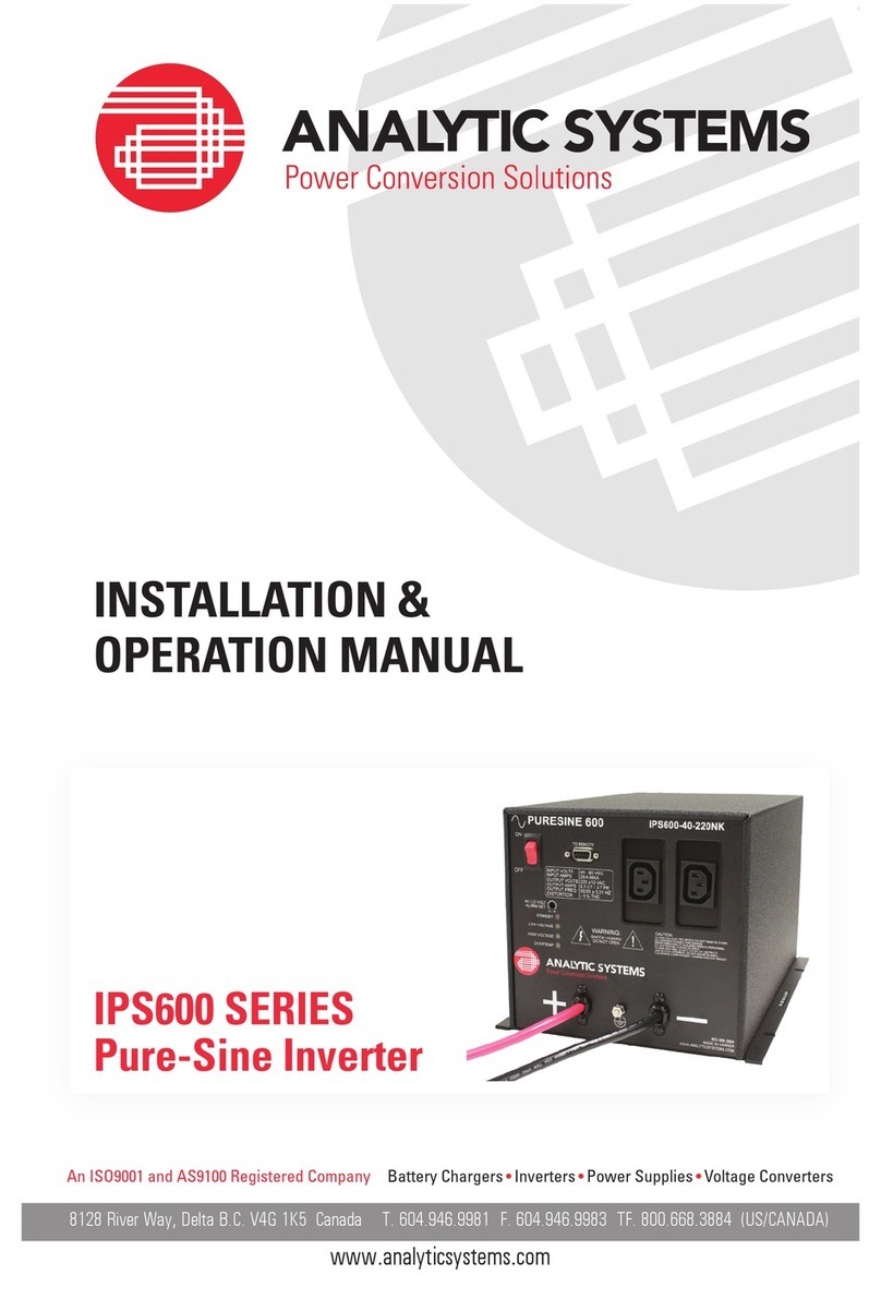 Analytic Systems IPS600 SERIES Installation & operation manual