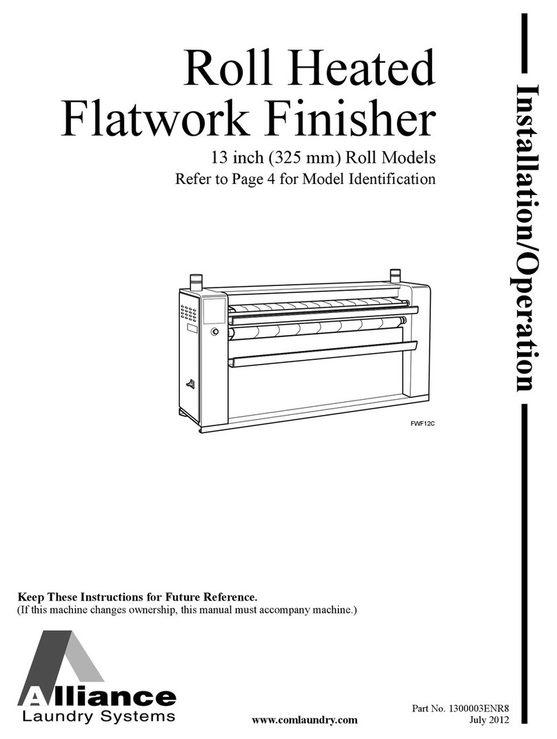 Alliance Laundry Systems UD13F063 Installation and operation manual