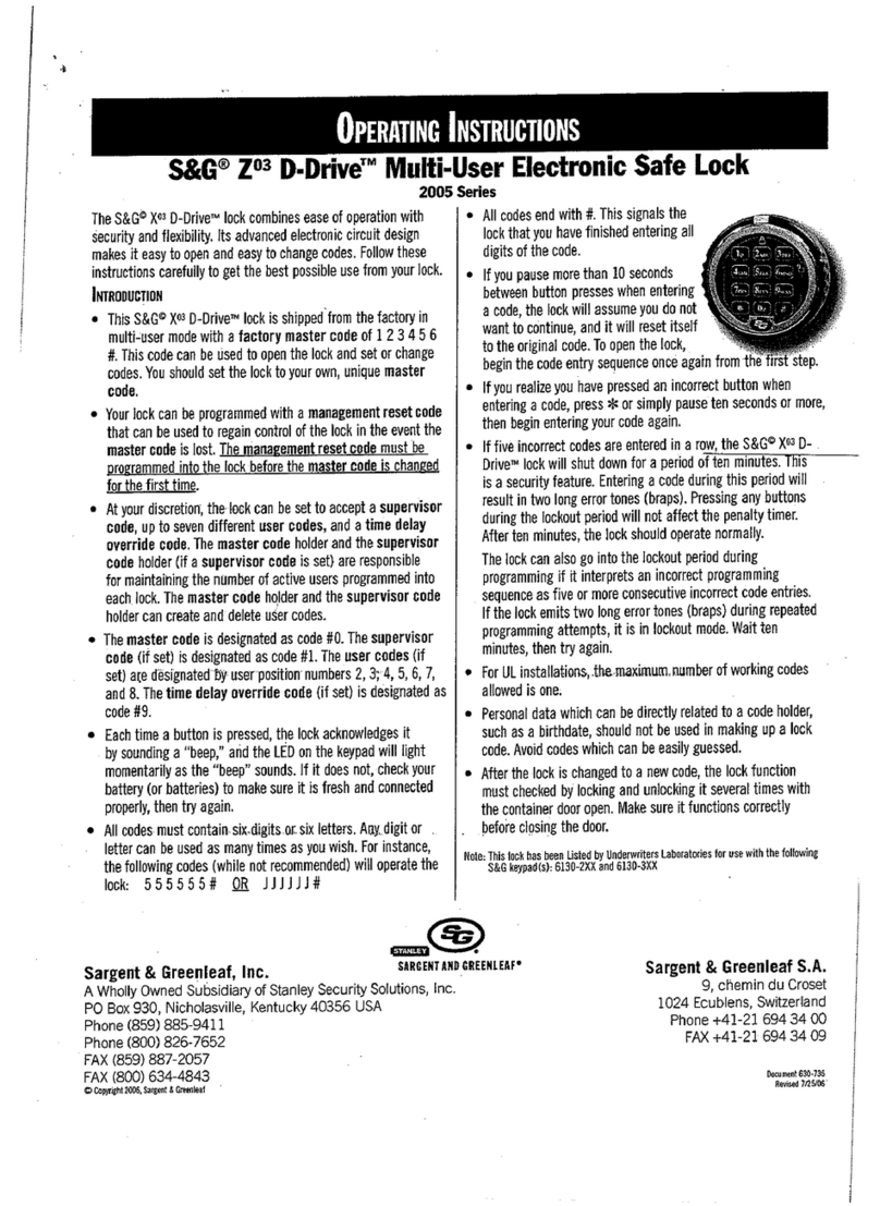 S&G Z03 D-Drive User manual